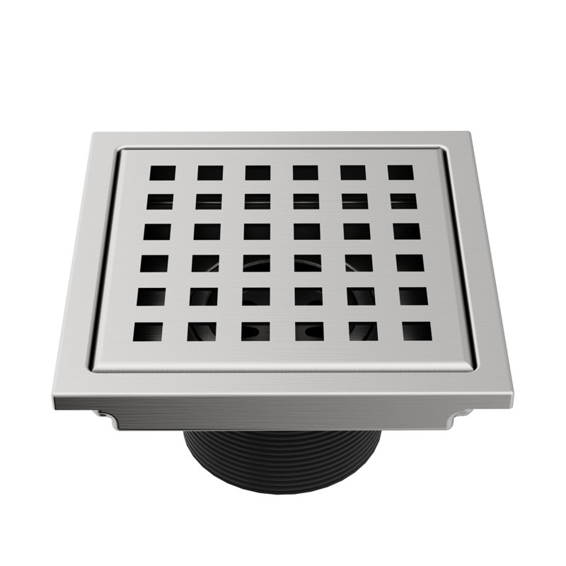 Drain de douche carré VIGO Elan, Nickel brossé