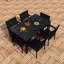 Ensemble de table et chaises d'extérieur en acier de haute qualité-1148596477