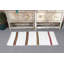 Tapis turc rétro tissé à la main en chanvre rayé pour vestibule - Élégant tapis blanc inspiré des styles Oushak