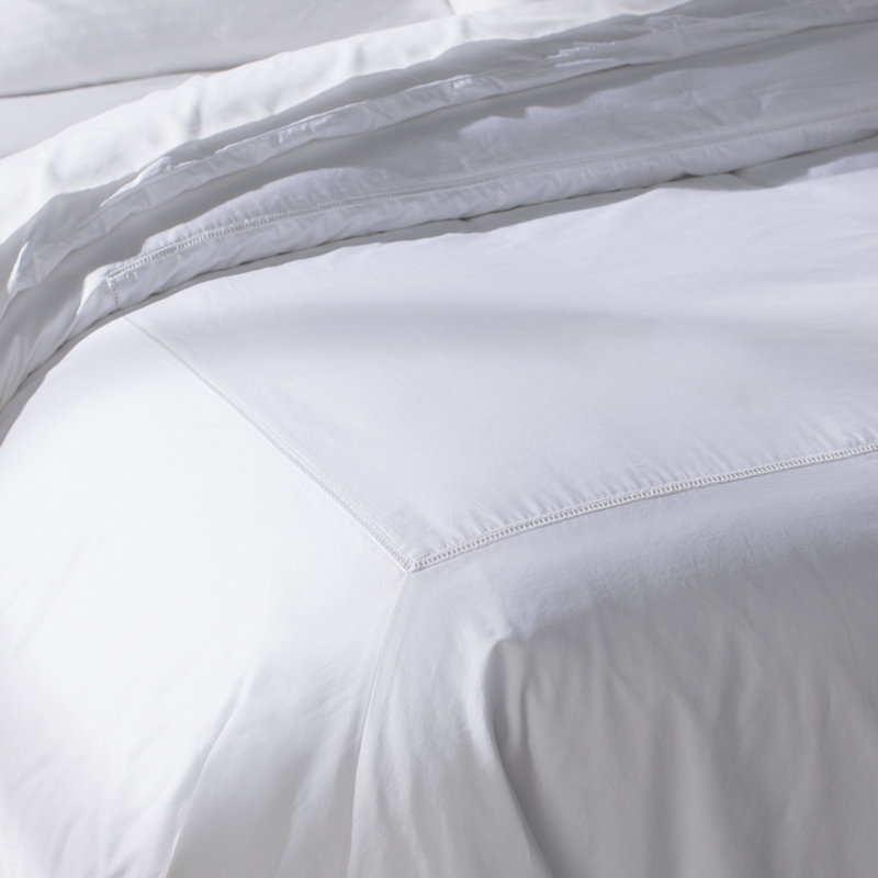 Daenerys Traditional Sateen Duvet Cover, Twin, White