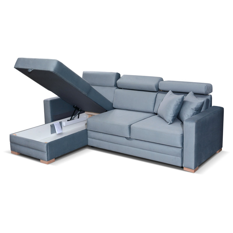 Daveney 3 Seater Sofa Bed, Beige, Left Hand Facing, Fold Out