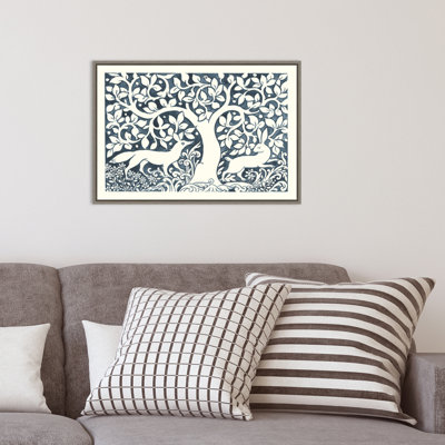 «Forest Life III Fox and Rabbit» par Miranda Thomas, reproduction sur toile