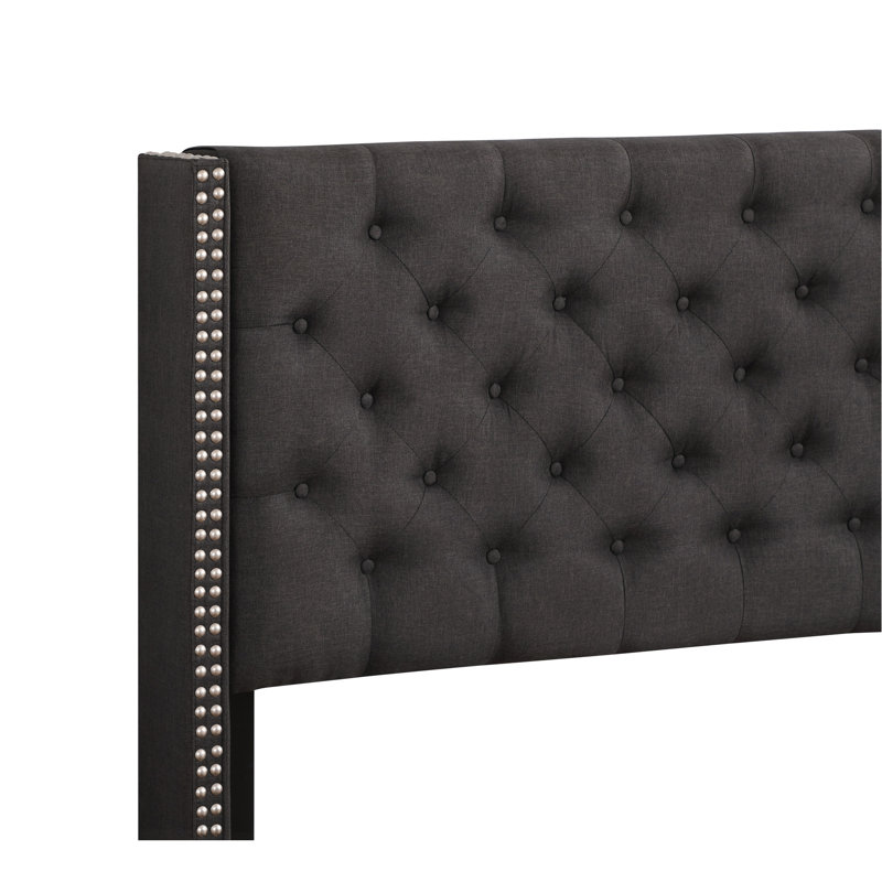 Lit double tapissier transitionnel, Black