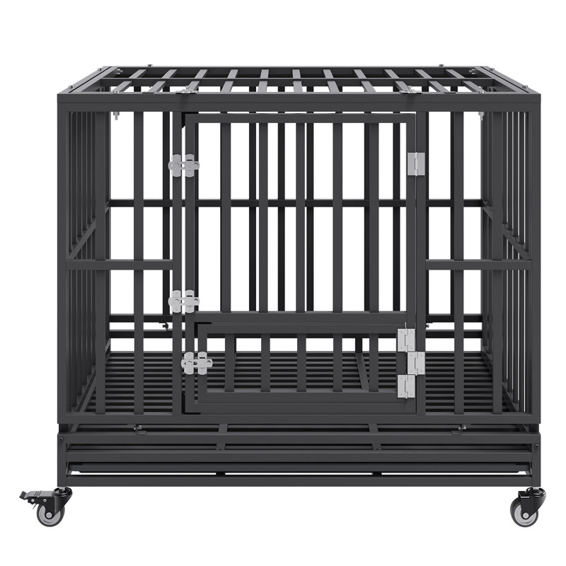 Digno Metal Pet Crate, 37”H x 42.1”W x 30.3”D