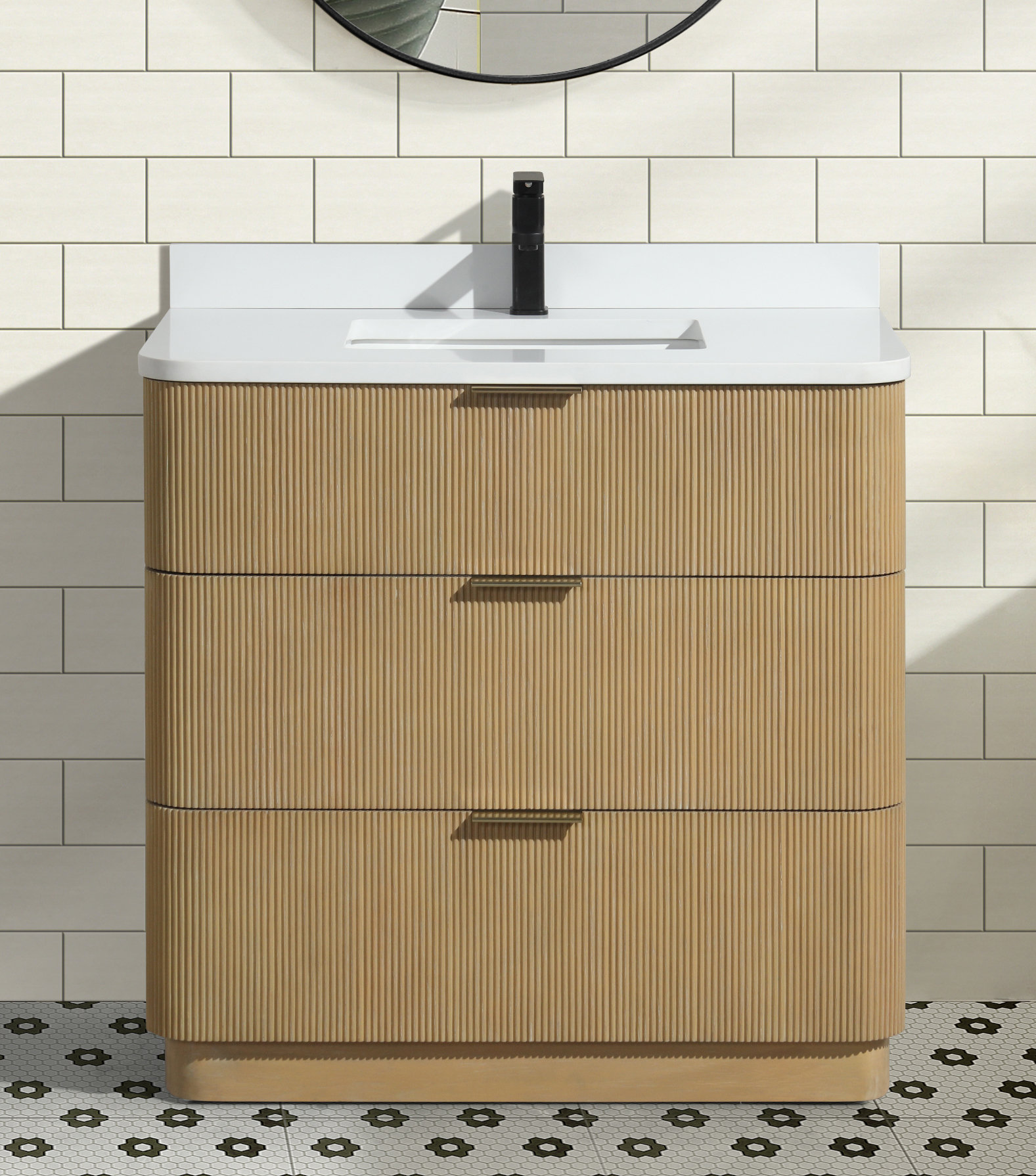 Ebern Designs Azam 36'' Single Bathroom Vanity With Engineered Quartz ...