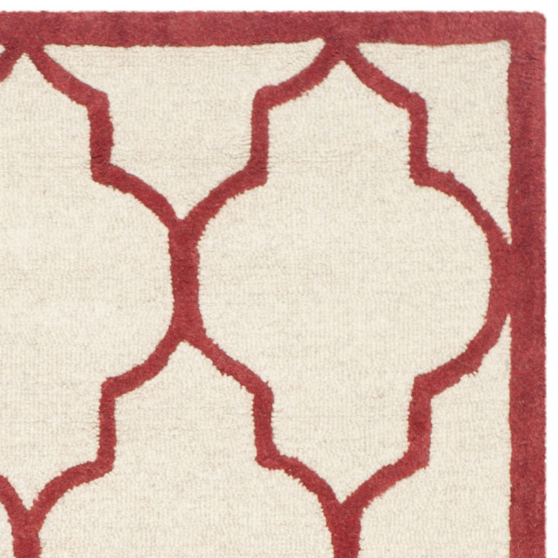 Cannen Hand Tufted Wool Geometric Rug, Rectangle 2'6" x 4'