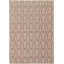 Tapis unique en chenille noué à la main gris et brun style collage années 2010 de 4 pi 7 po x 6 pi 7 po Poyen