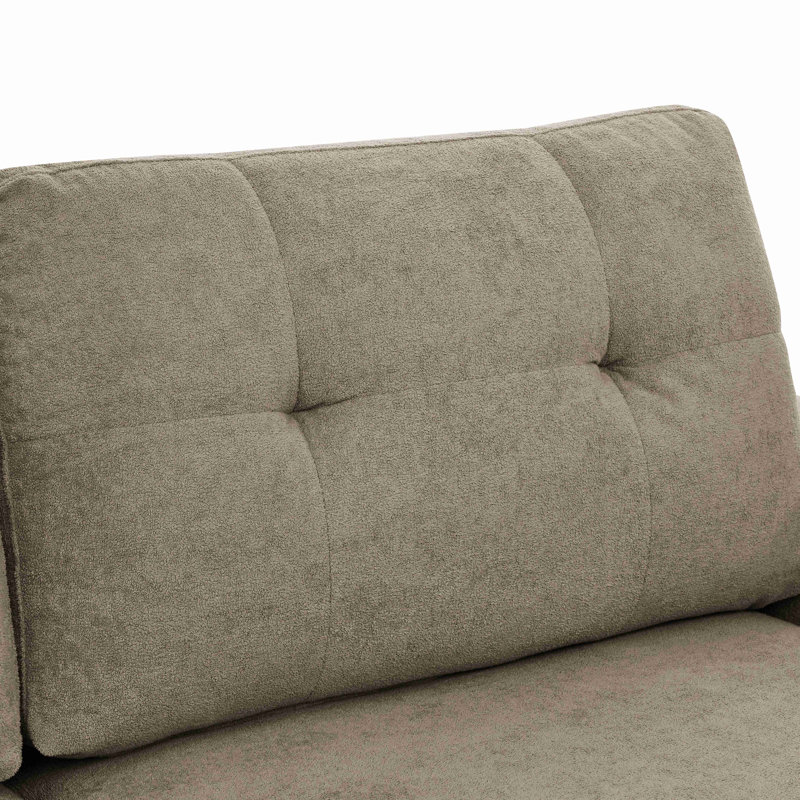 Canapé rembourré Mid-Century, Camel