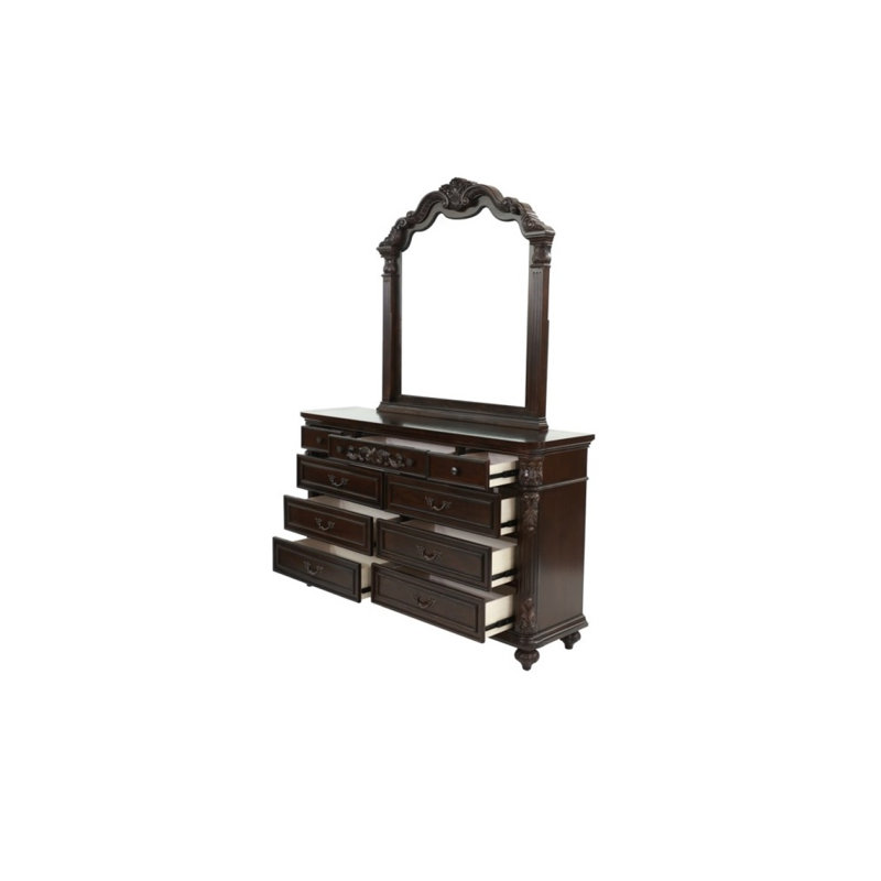 Commode avec miroir et tiroirs pour le rangement de la chambre à coucher