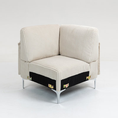Canapé modulaire modulaire d'angle, siège modulaire, beige