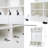 49.6 " 5-in-1 Hall Tree With Bench, Shoe Storage & 3 Open Storage Cabinets, Farmhouse Hall Tree With High Gloss Fluted Doors For Hallway Living Room,white