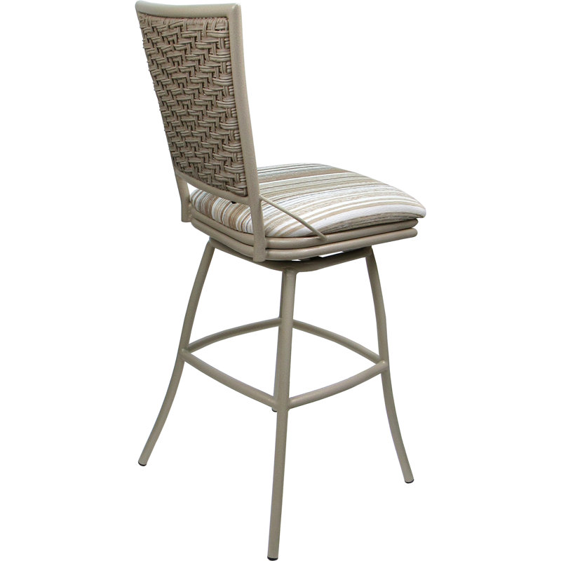 Bois flotté sur cadre, Beige, Ivoire ivoire, Extall Stool(34" Seat Height)
