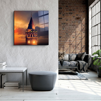 Superbe peinture décorative en verre trempé 23,6 po x 23,6 po | 100% verre trempé, épaisseur: 0,16 pouce | Impression UV pour des couleurs éclatantes | Art mural parfait pour la décoration de la maison ou du bureau, design moderne et élégant