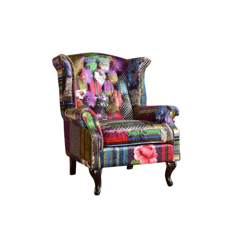 Danaye Wingback Chair, Purple