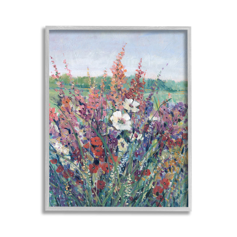 BloomingCountryBotanicalsGicleeArtbyTimOToole, H 30 po x l 24 po, Giclée encadrée blanc bord de mer