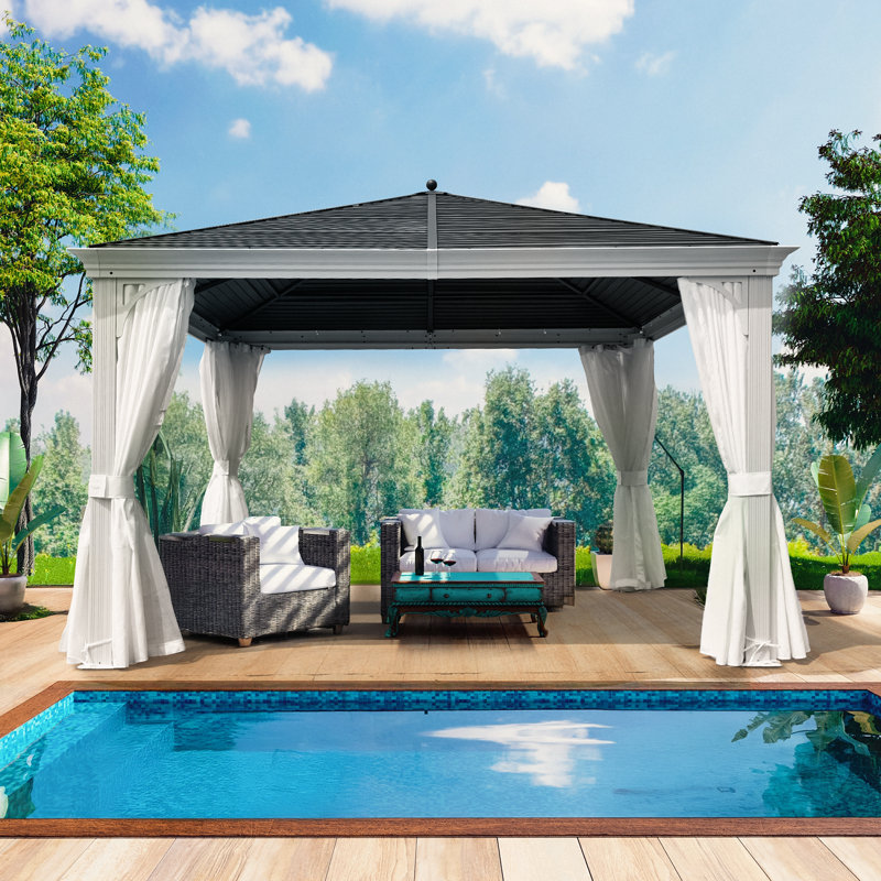 Erommy 12 Ft. W x 12 Ft. D Aluminum Patio Gazebo, PRO Premium Gazebo