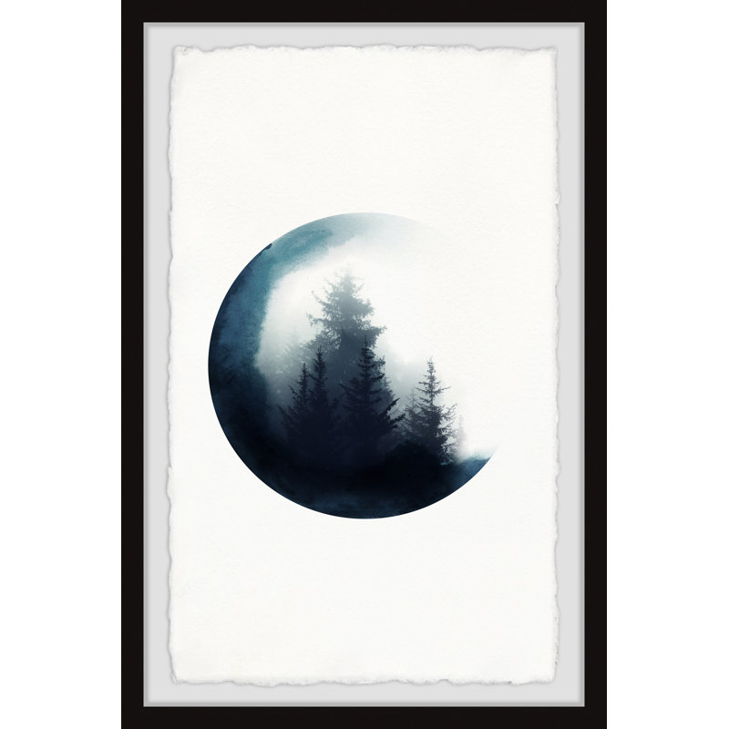 Forest Mountain Reflection by Parvez Taj - 1 Piece Single Picture Frame Wall Art, 61cm H x 41cm W x 3.81cm D