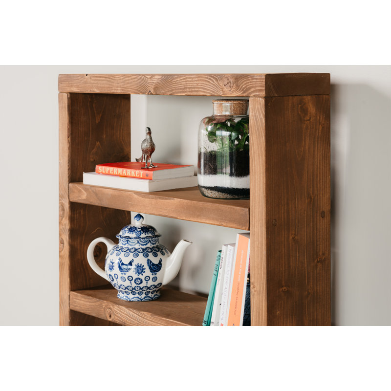 Blackhorse Solid Wood Shelving Unit, 164 H x 89 W x 19.5 D cm, Jacobean