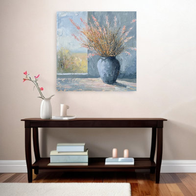 «Honeybloom Flower Vase Contemporary Peaceful Rustic Landscape», art mural