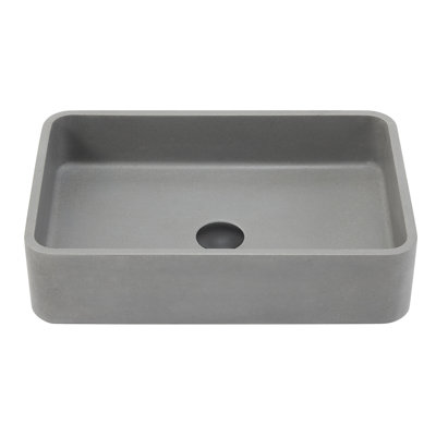 Rectangular Concrete Vessel Bathroom Sink