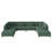 Seemab 8 - Piece Upholstered Hunter Green Corduroy Modular Sectional with Pillow Back and Removable Ottoman-605420372