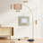 76'' Rattan Arched Dimmable Floor Lamp With Remote Control And Bulb Included-1033309999