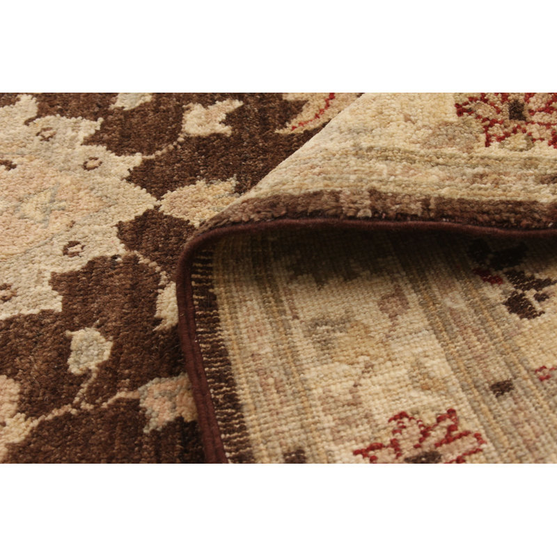 Tapis décoratif en laine de conception unique 3 pi 2 po x 5 pi 3 po noué à la main new age chobi