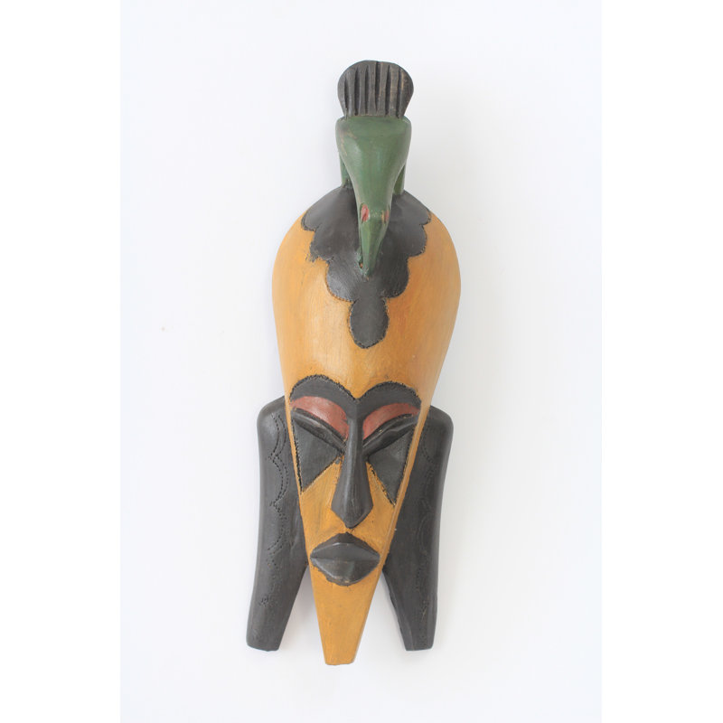 Décoration murale masque d'oiseau africain