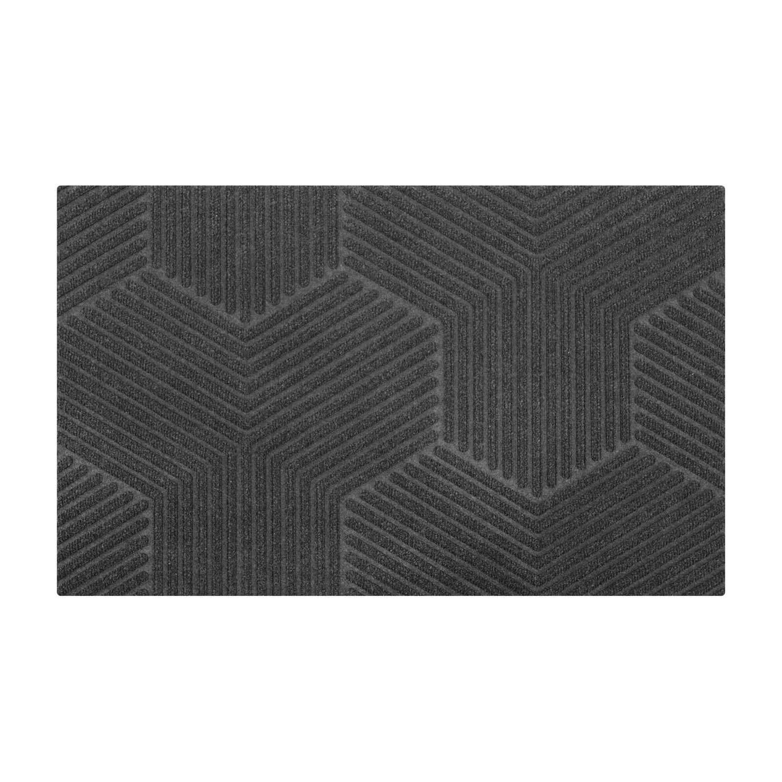 WaterHog Luxe Zephyr Non-Slip Doormat, Graphite, 21.5" W x 35" L