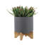 PLATEAU 8/10 po avec support en bois, gris mat-88051611