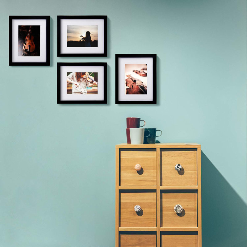 Cadre photo simple en bois, Noir, 6 po x 4 po