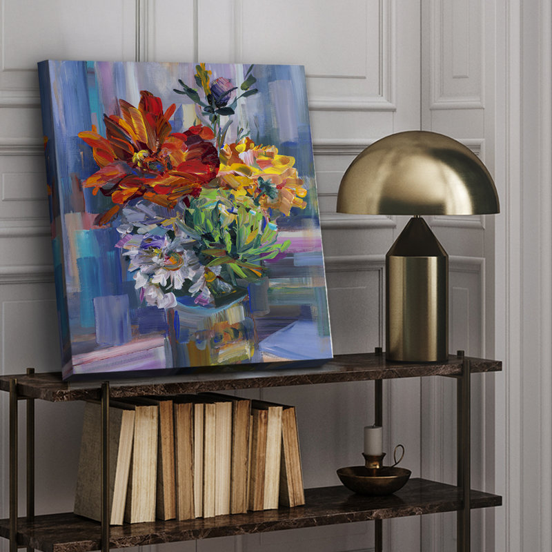 Bouquet moderne - galerie Cavas sur mesure, H 60 po x l 40 po