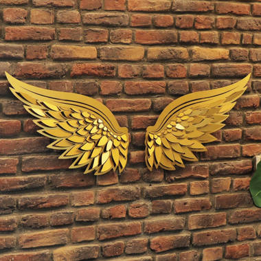 Gold Angel Wings Wall Art, think Versace or Versailles just how grande will  these be on your stat…