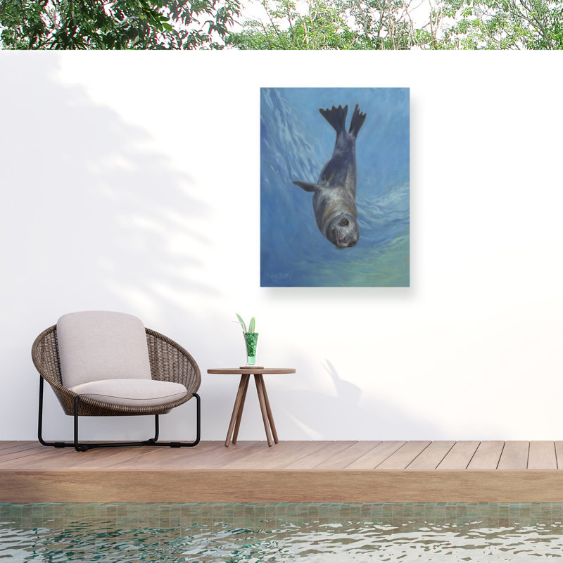 Toile d'extérieur David Stribble Sealion Hello, H 24 po x l 32 po