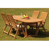 Lessing Outdoor 11 - Piece Teak Dining Set