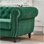 Canapé en tissu d'ameublement en velours de 67 po avec accoudoirs roulés et têtes de clous Chesterfield 67 po, canapé rembourré de style Mid-Century, canapé 2 places pour salon, bureau, appartement, vert-1391388598-1391388599