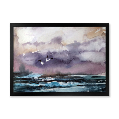 Vague et goélands - Peinture sur toile