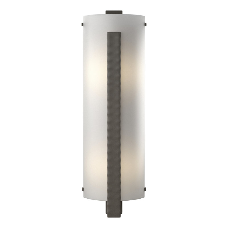 Applique murale encastrée 2 lumières à barre verticale, Fumée foncée, H 23,25 po x l 7,25 po x P 4 po
