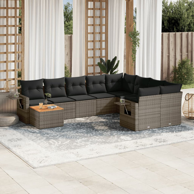 Vidaxl Garden Sofa Set Grey