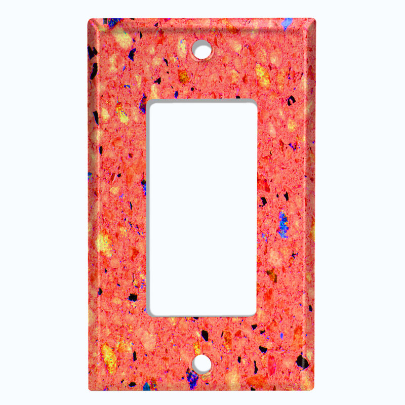 Plaque murale décorative 1-Gang, Rouge/blanc