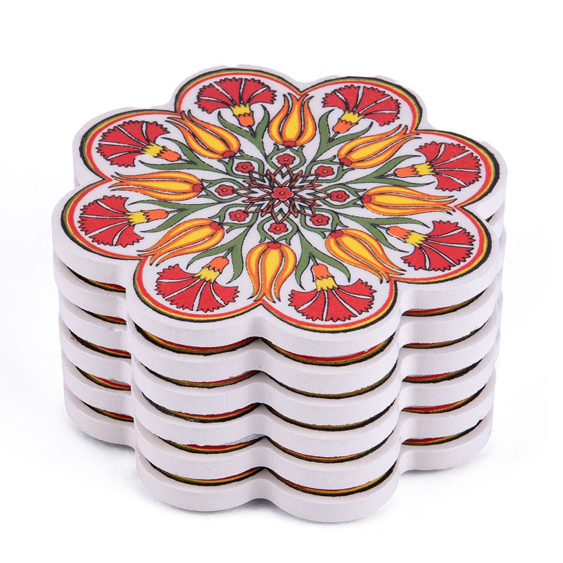 Ensemble de sous-verres en céramique Vintage