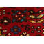 Tapis campagnard fait à la main de style tribal 3 pi 4 po x 4 pi 9 pi