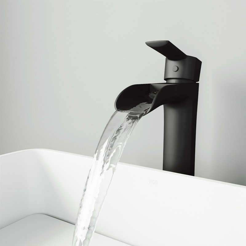 Niko 11" H Single Handle Vessel Sink Bathroom Faucet  with Pop-up Drain, Matte Black, Without Pop-Up Drain
