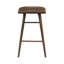 Ensemble de meuble-lavabo brun 5 pièces avec repose-pieds en métal et 4 tabourets