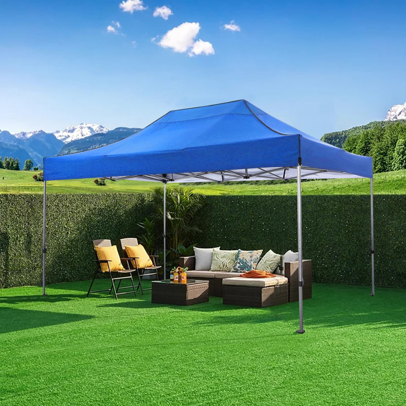 10x15 Heavy Duty Pop up Canopy Tent with 4 sidewalls Commercial Outdoor Canopy , Khaki