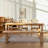 Burlywood Rectangular Solid Wood Dining Table-115342409