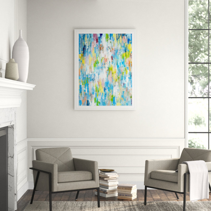 «Three Martini lunch» - Peinture sur papier encadrée