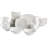 Gibson Home Everyday Square 40-Piece Expanded Dinnerware Set, White Porcelain