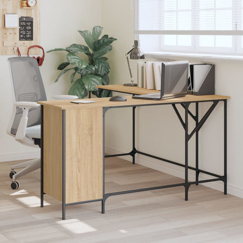 Desk 141x141x75 cm Engineered Wood, Sonoma Oak