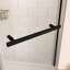 Porte de douche pivotante en noir mat - Enceinte de salle de bain en verre trempé 1/4 "transparent pour mise à niveau-118281617